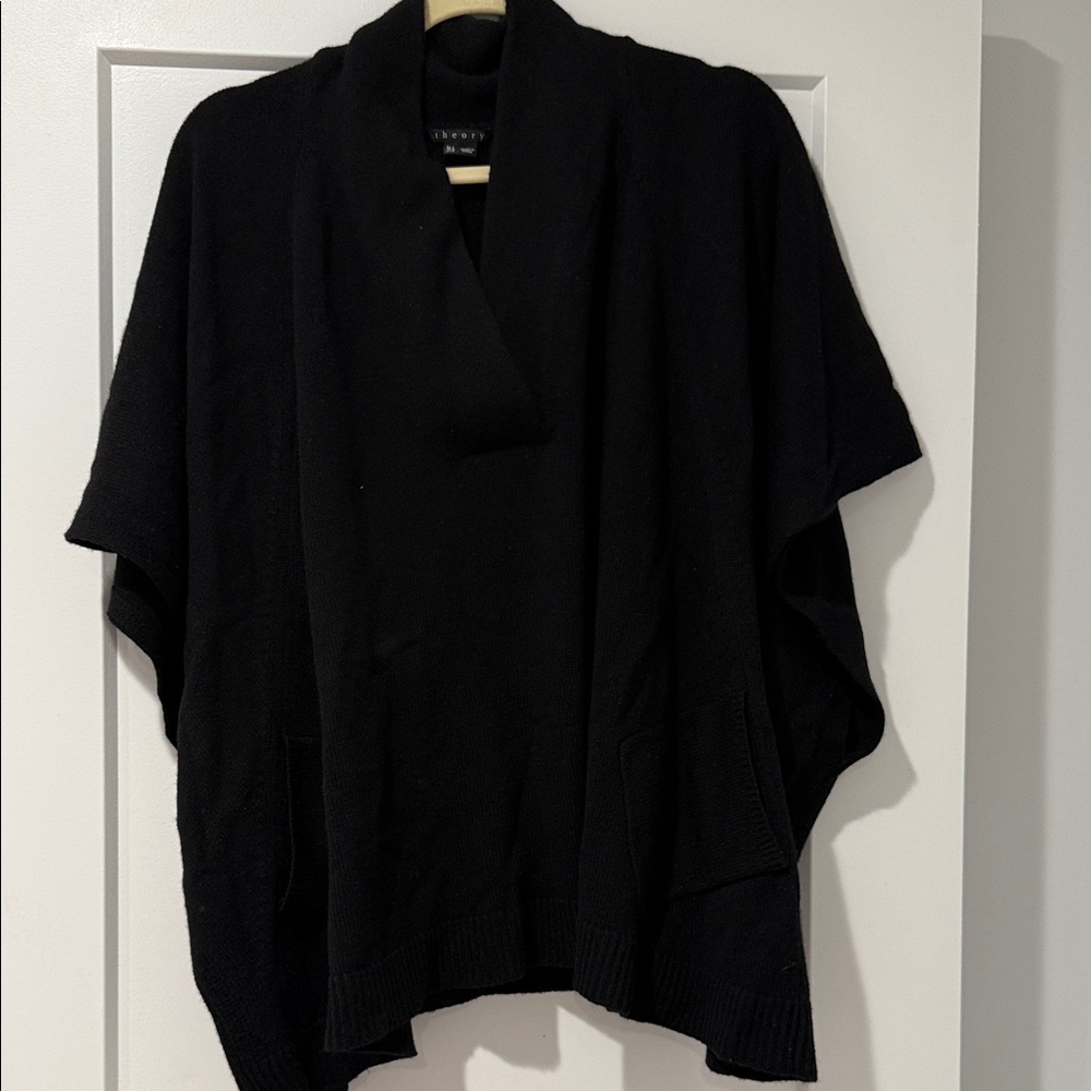 Theory Black sweater poncho